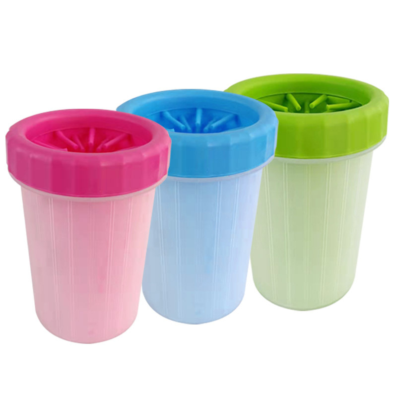 Dog paw cleaner cup colour options